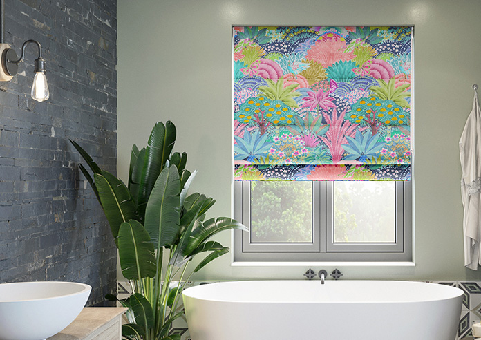 Kolkata Velvet, Rainbow - Motorised Roman Blind - Image 3